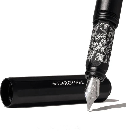 Aluminum Carousel Fountain Pen - Bearrington Black