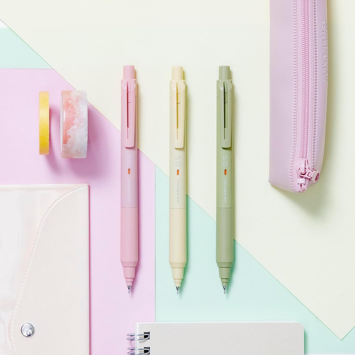 Uni Kuru Toga KS Mechanical Pencil - Coral Pink