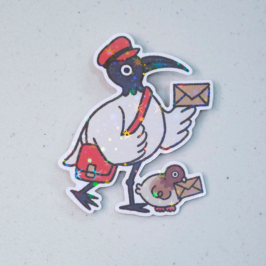 Bin Chicken Mailman Large Vinyl Sticker