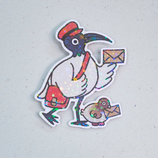 Bin Chicken Mailman Large Vinyl Sticker