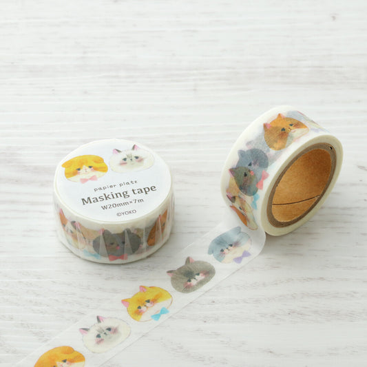 Papier Platz x Yoko Washi Tape - Cat Face