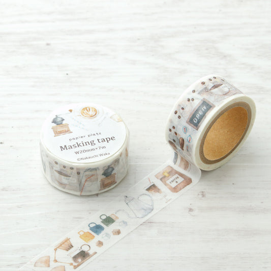 Papier Platz x Nakauchi Waka Washi Tape - Coffee