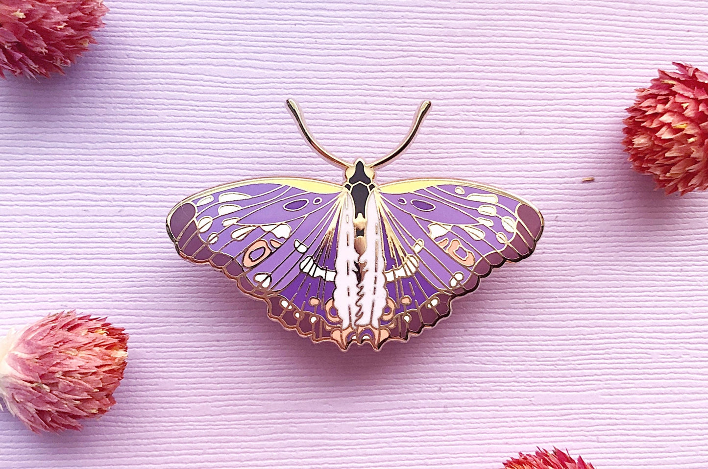 Lesser Purple Emperor Butterfly (Apatura ilia) Enamel Pin