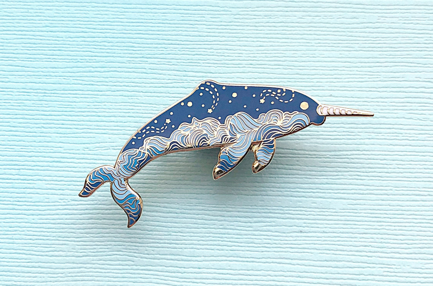 Sky Farer Cloudy Narwhal Enamel Pin