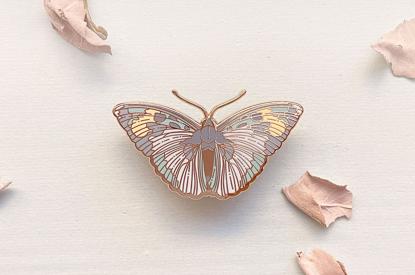 Widespread Forester Butterfly (Euphaedra Medon) Enamel Pin