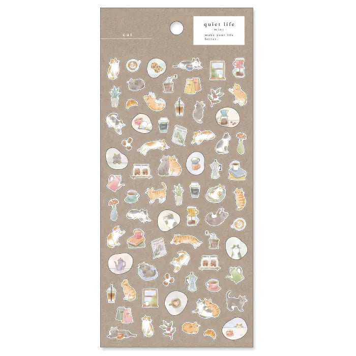 Quiet Life Mini Stickers - Cat