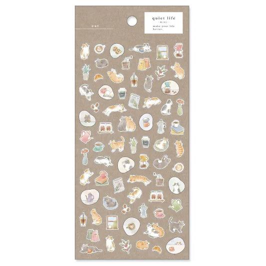 Quiet Life Mini Stickers - Cat