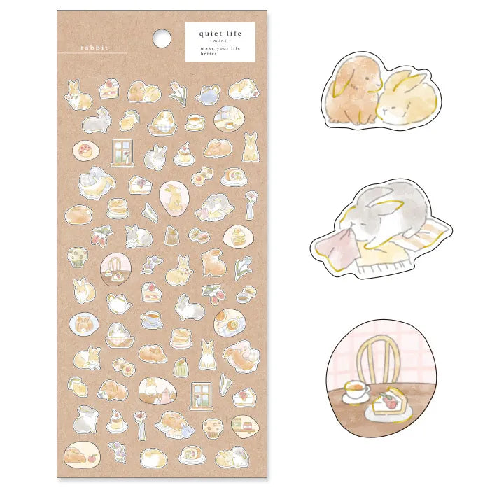 Quiet Life Mini Stickers - Rabbit