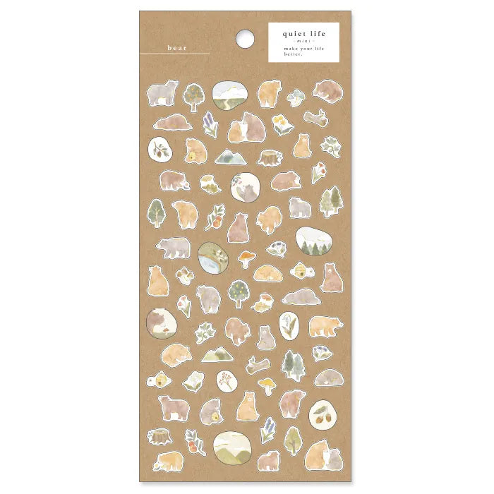 Quiet Life Mini Stickers - Bear