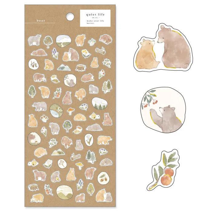 Quiet Life Mini Stickers - Bear