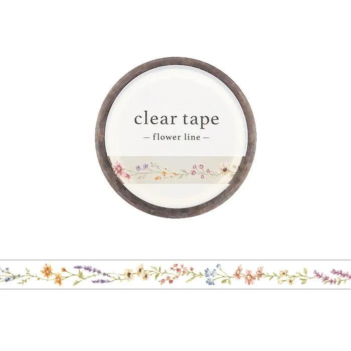 Flower Line Clear Tape