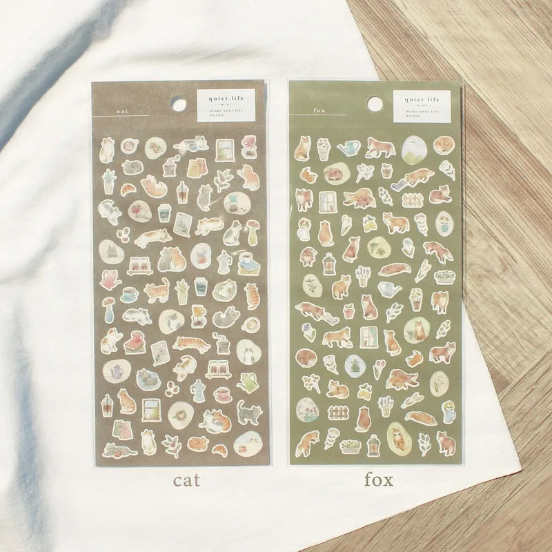 Quiet Life Mini Stickers - Cat