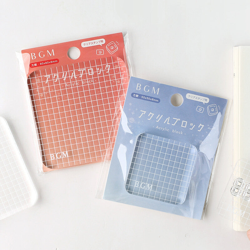 Clear Stamp Acrylic Block - Grid