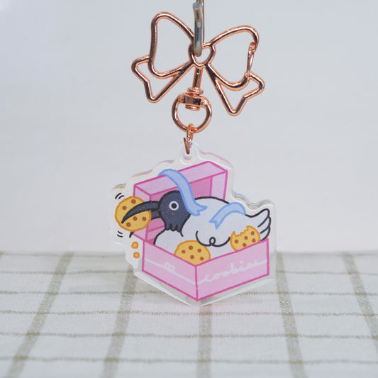 Bin Chicken in Cookie Box Keychain