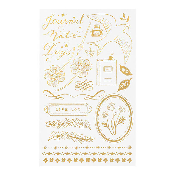 Gold Foil Journaling Transfer Sticker - Motif