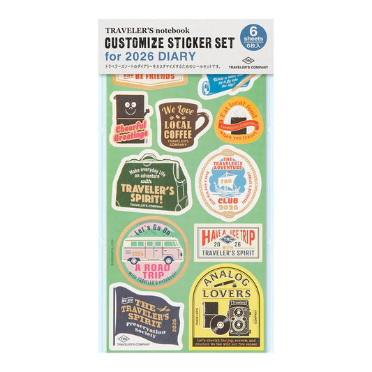 2026 Traveler's Notebook Sticker Set