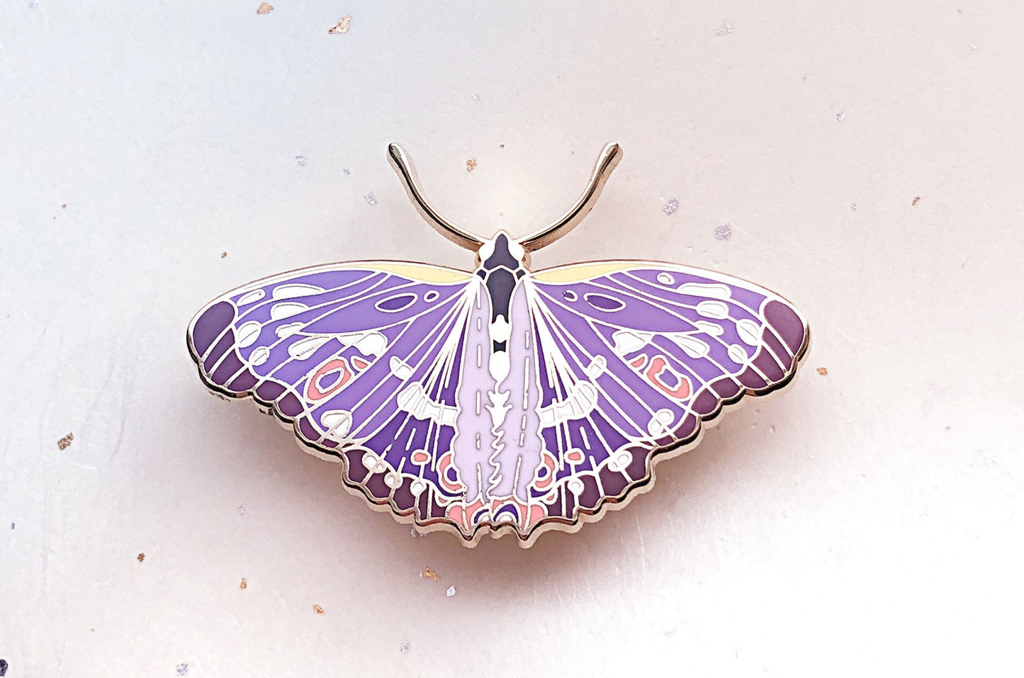 Lesser Purple Emperor Butterfly (Apatura ilia) Enamel Pin