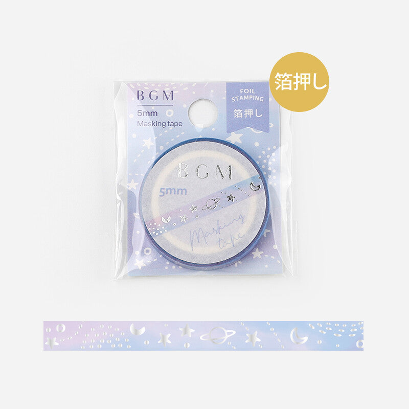 Silver Galaxy Foil-Stamped Washi Tape