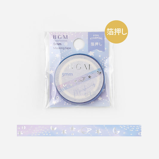 Silver Galaxy Foil-Stamped Washi Tape