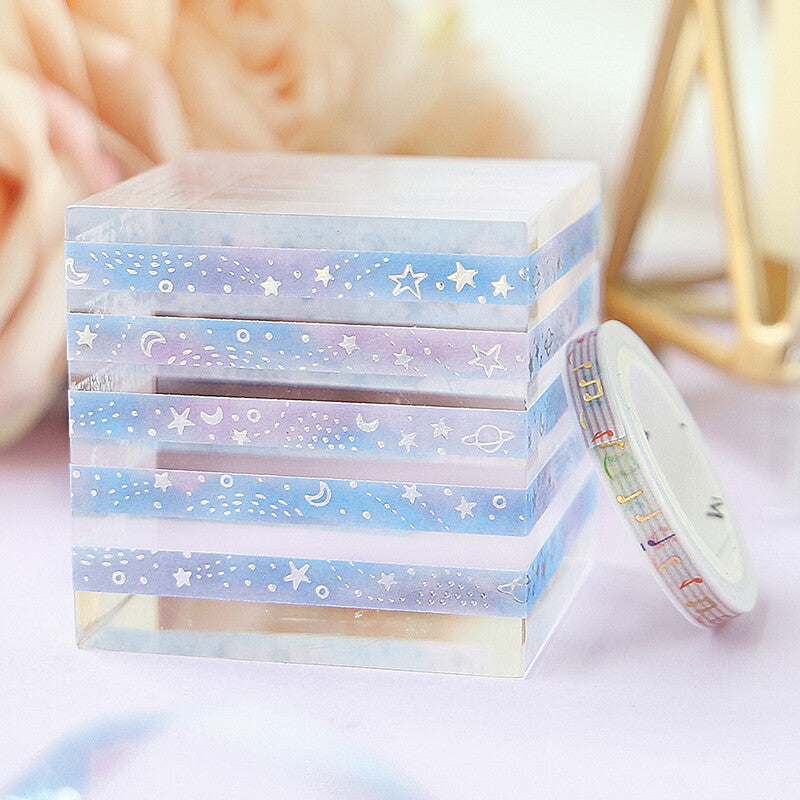 Silver Galaxy Foil-Stamped Washi Tape