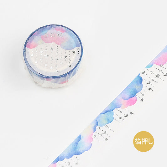 Starry Clouds Foil-Stamped Washi Tape