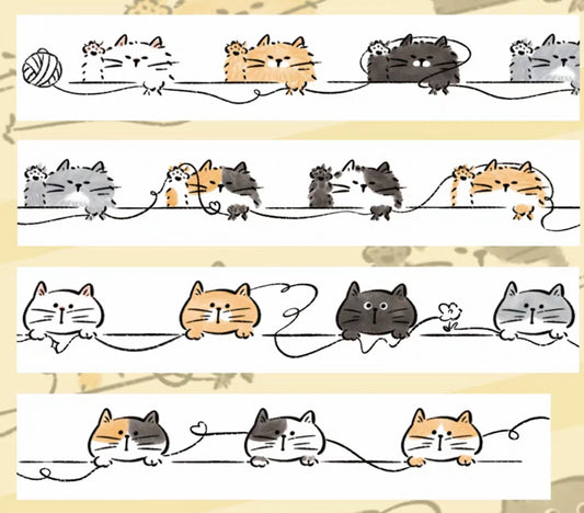 Cat and Yarn Washi Tape