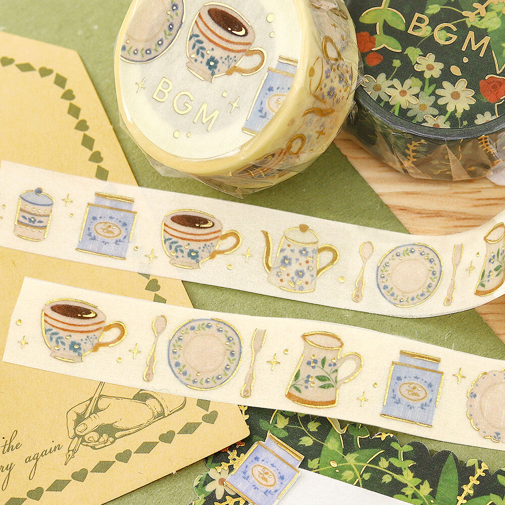 Afternoon Tea Set Foil-stamped Washi Tape