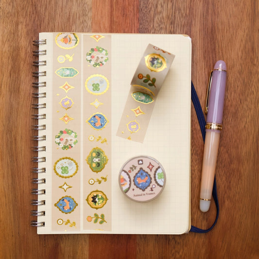 Animal in Frames (Foil) Washi Tape