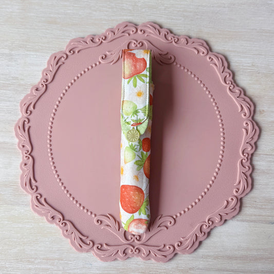 Handmade Single Slot Strawberry Lime Pen Case