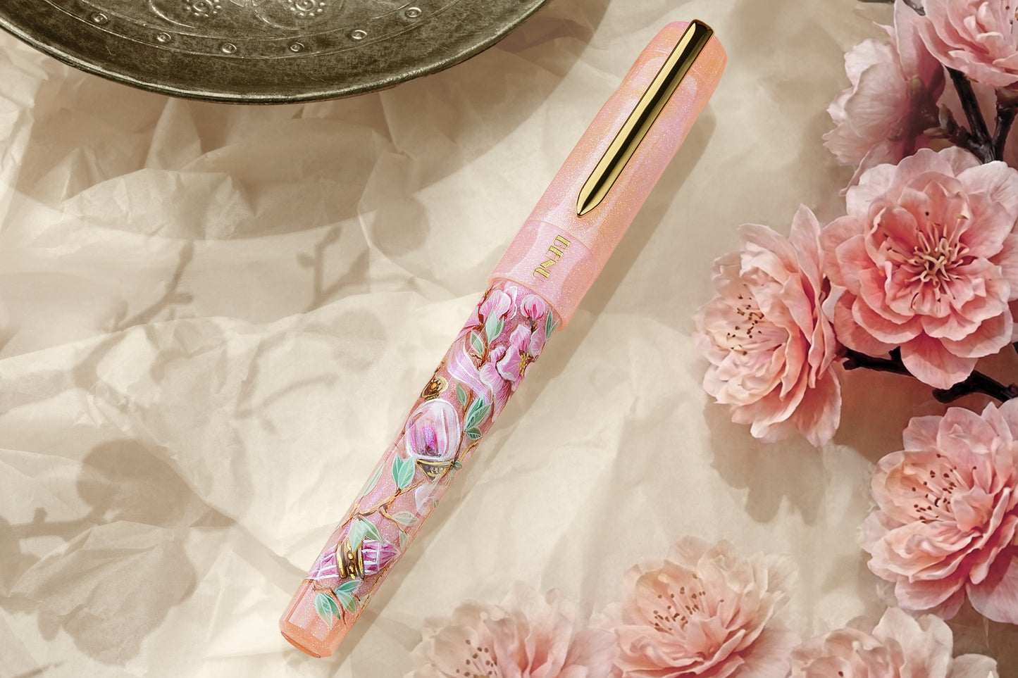 Benu Fountain Pen - Peach Blossom (Talisman Collection)