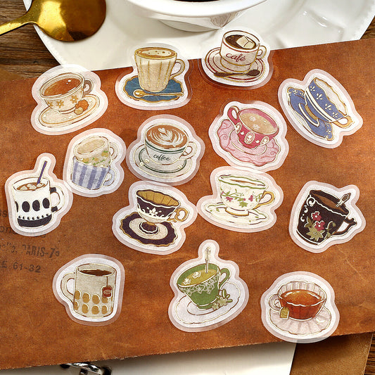 Lots of Cups! Foil Stamped Stickers