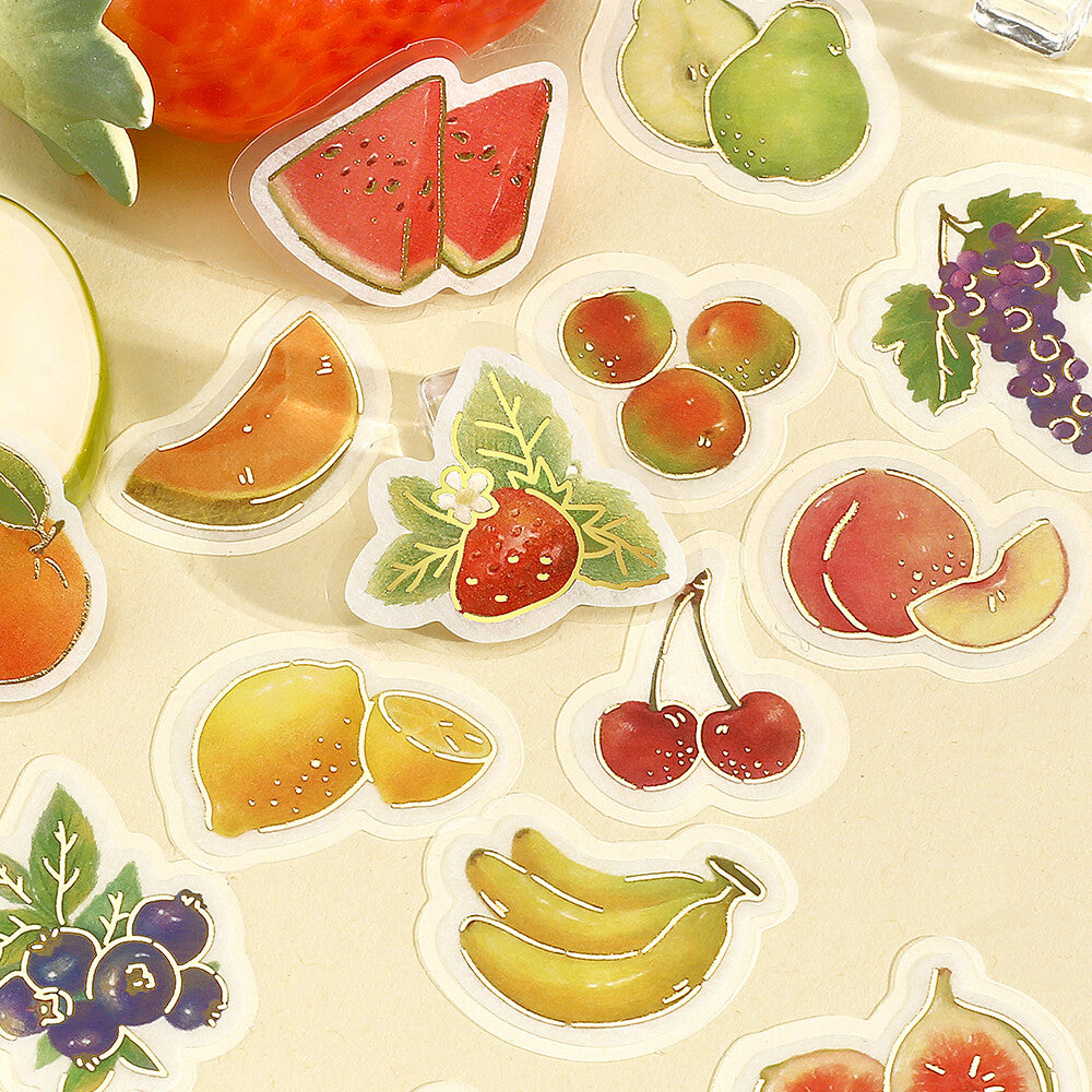 Lots of Fruits! Foil Stamped Stickers
