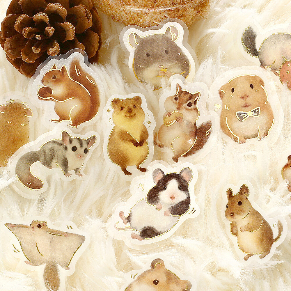 Lots of Small Animals! Foil Stamped Stickers