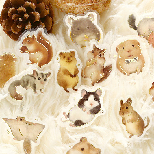 Lots of Small Animals! Foil Stamped Stickers