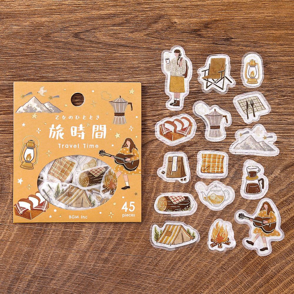 Maiden's Moment Foil Stamped Stickers - Travel Time