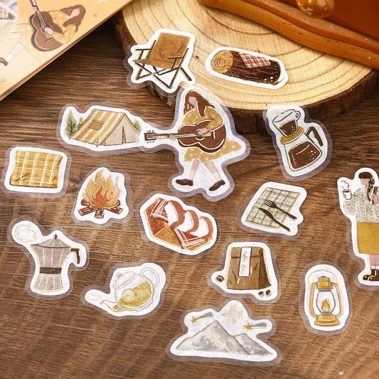 Maiden's Moment Foil Stamped Stickers - Travel Time