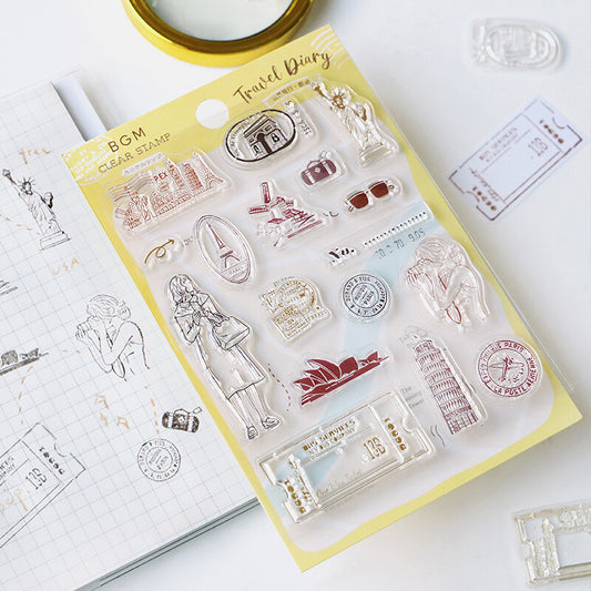 BGM Clear Stamp - Travel Diary