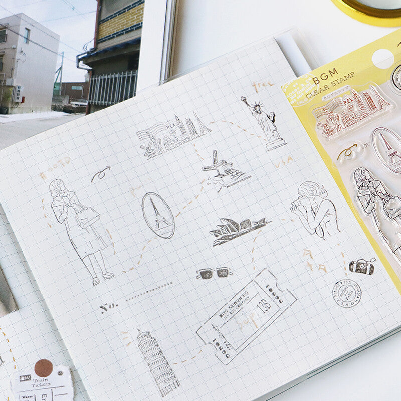 BGM Clear Stamp - Travel Diary