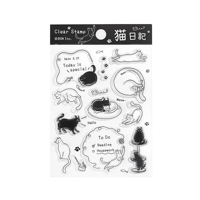BGM Clear Stamp - Cat Diary