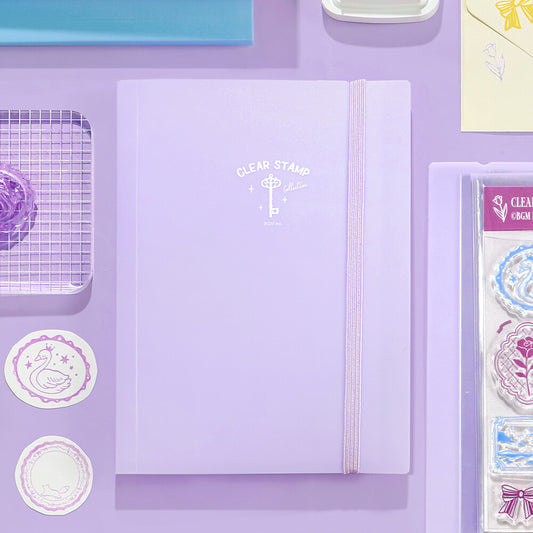 This folder from BGM includes 8 pockets which can store 8-16 clear stamps. Acrylic blocks can also be stored in the small folder with snap closure. This lightweight small file is perfect for travel or for everyday stationery backpack!
