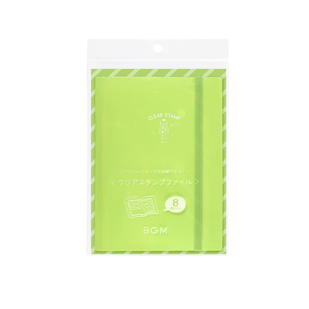 This folder from BGM includes 8 pockets which can store 8-16 clear stamps. Acrylic blocks can also be stored in the small folder with snap closure. This lightweight small file is perfect for travel or for everyday stationery backpack!