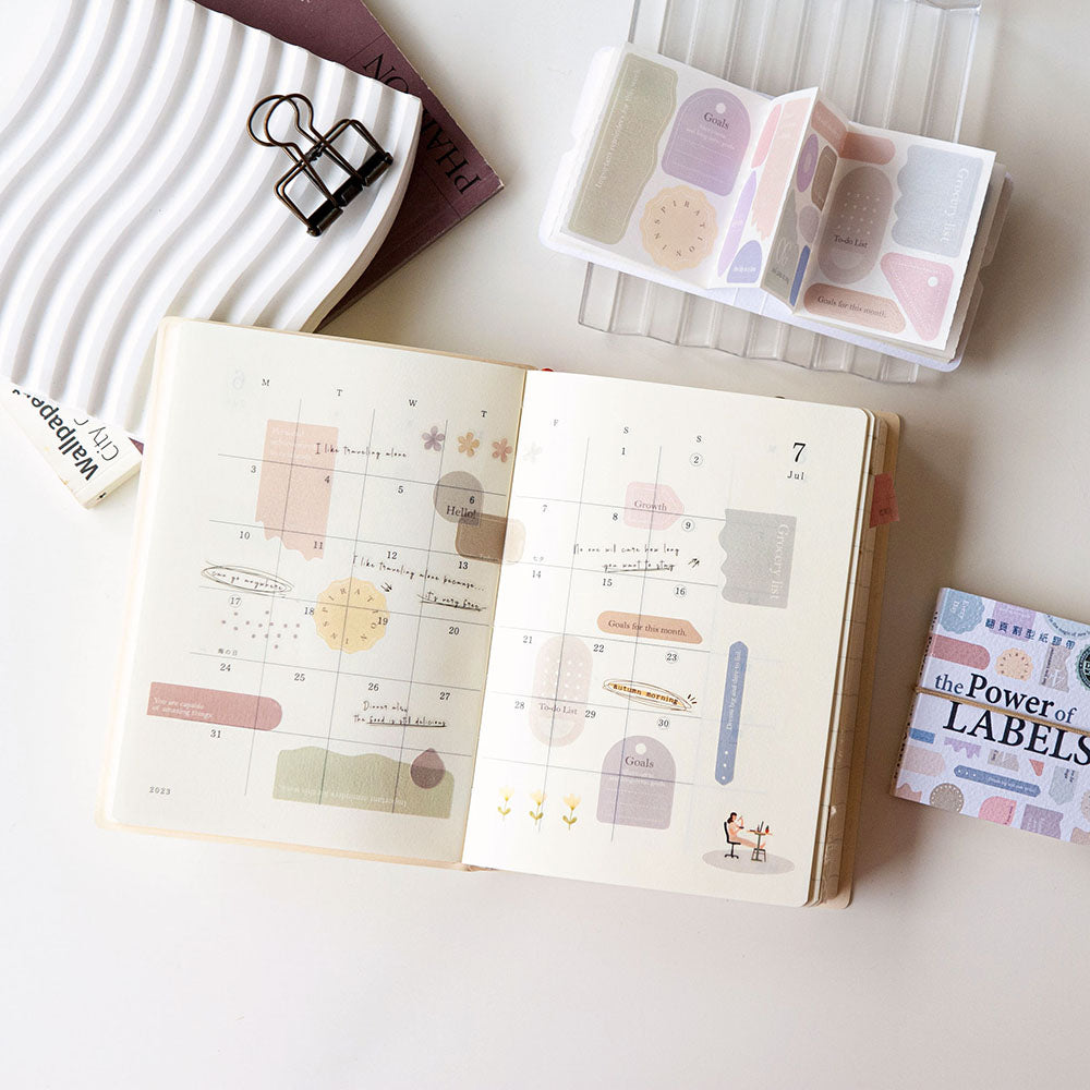 Die-Cut Washi Sticker Book - The Power of Labels