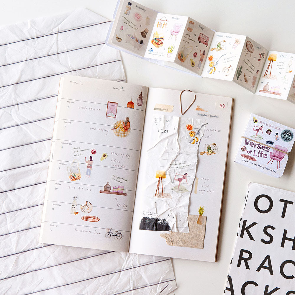 Die-Cut Washi Sticker Book - Verses of Life