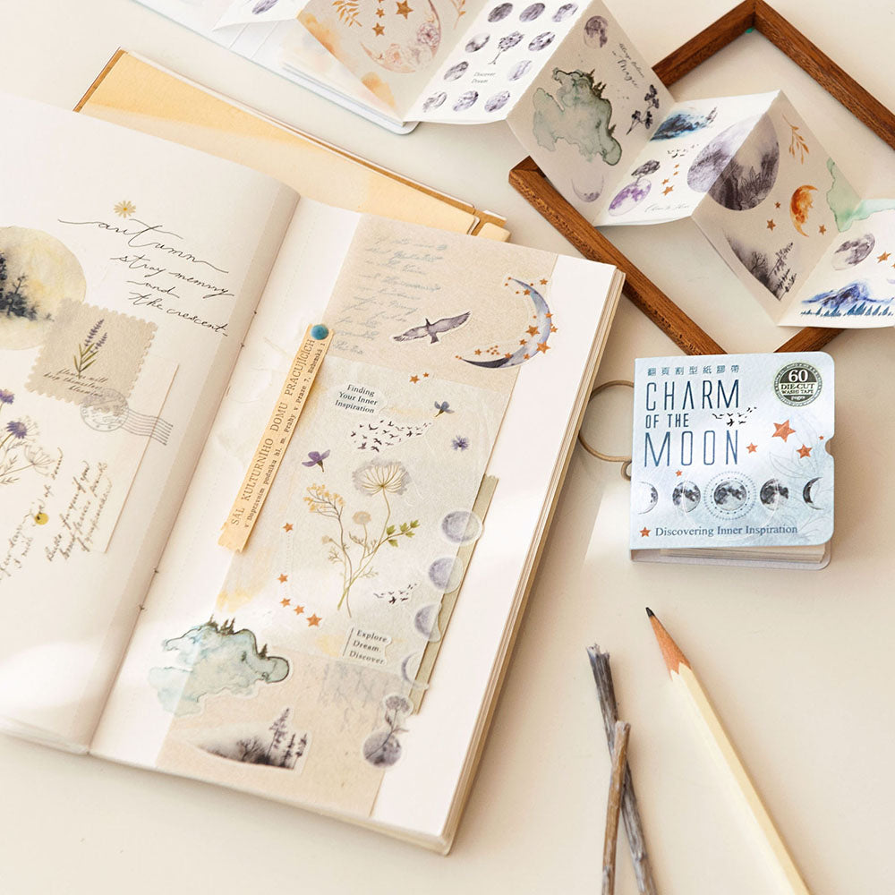 Die-Cut Washi Sticker Book - Charm of the Moon