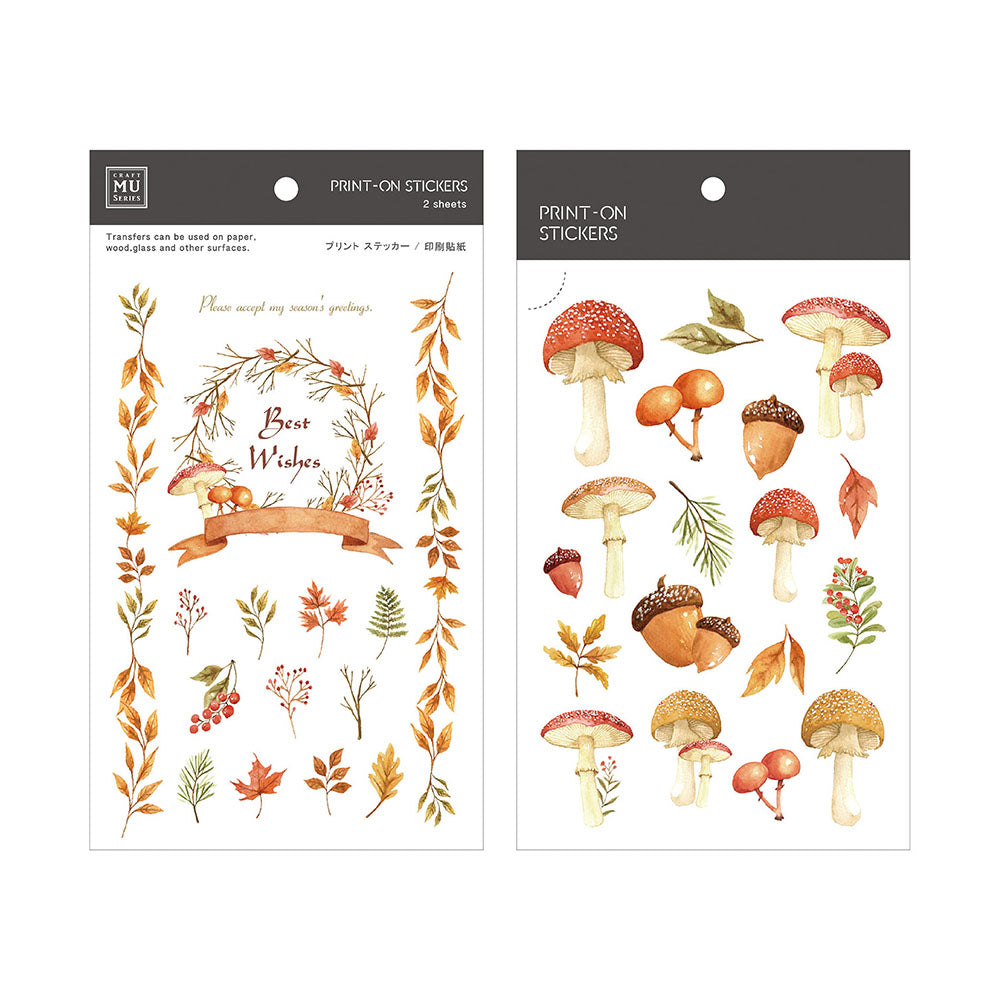 Autumn Greeting Print-On Stickers