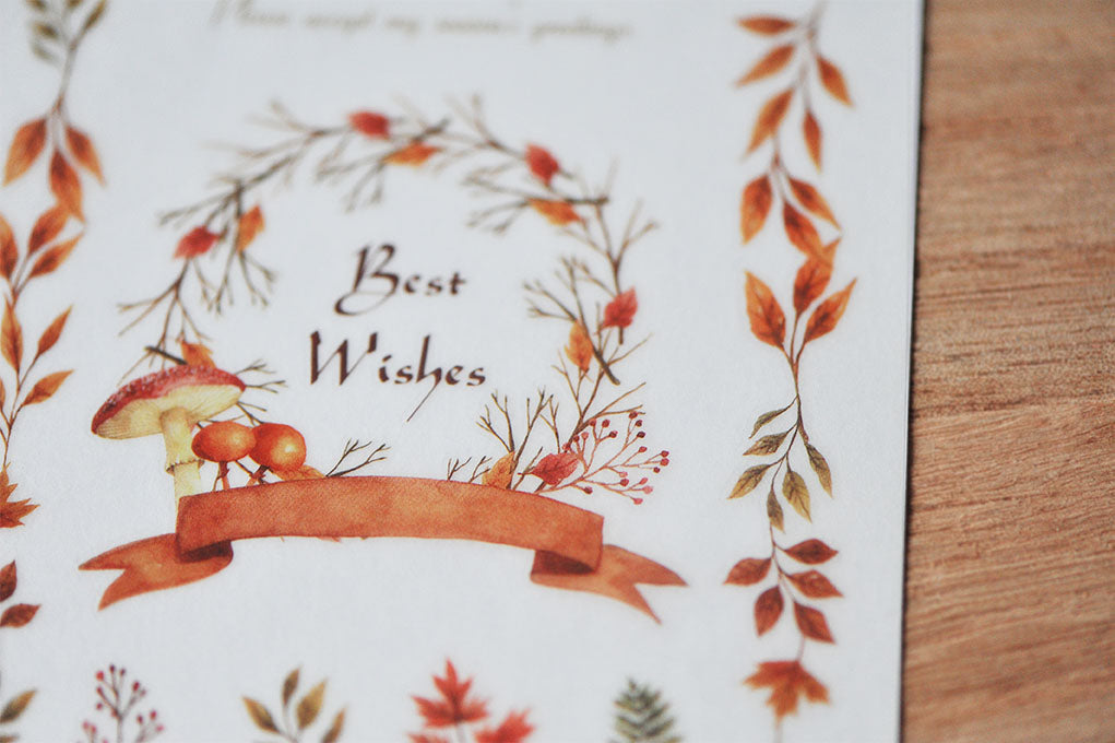 Autumn Greeting Print-On Stickers
