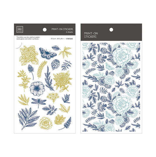 Duotone Botanicals Print-On Stickers