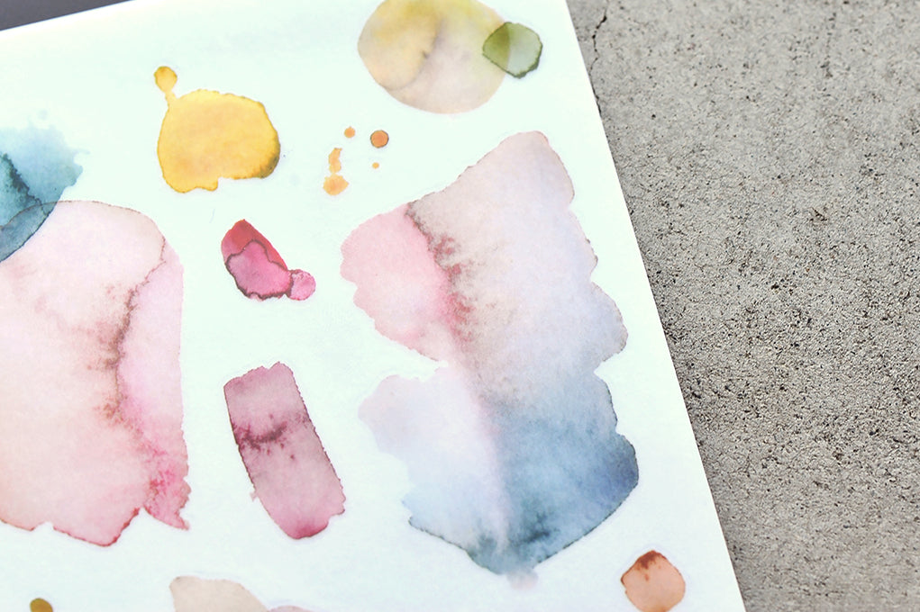 Colourful Ink Swatches Print-On Stickers