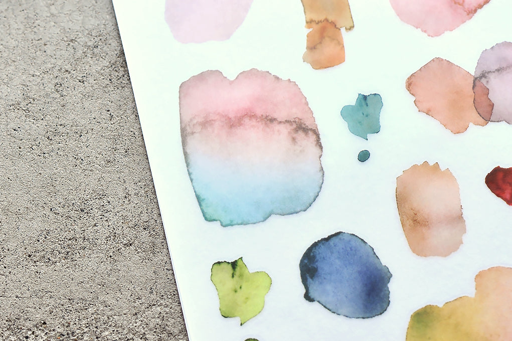 Colourful Ink Swatches Print-On Stickers