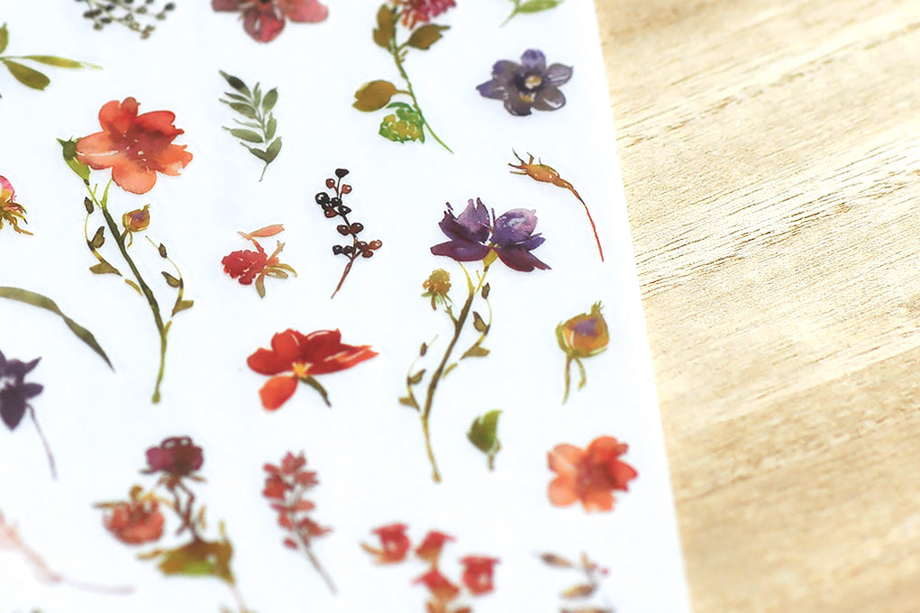 Watercolour Flowers Print-On Stickers